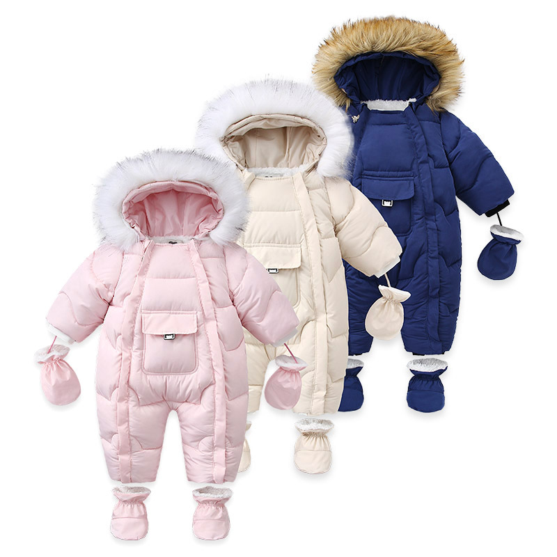 Baby Clothing Winter Thickened Baby Outside Warm Baby Baby Onesie