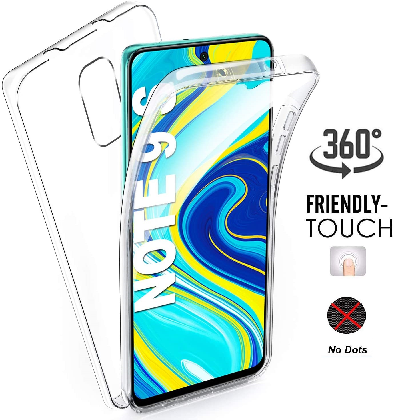 360 Full Body Case for Xiaomi Redmi Note 11 10 10S 9 Pro 9S 8T 8 Redmi 9T 9C NFC 9AT 9A Xiaomi 11T 11i Mi 11 Lite Silico