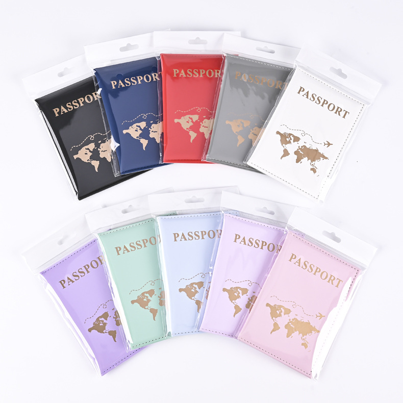 Plain Skin-feel Pu Passport Cover Passport Holder Ticket Holder Passport