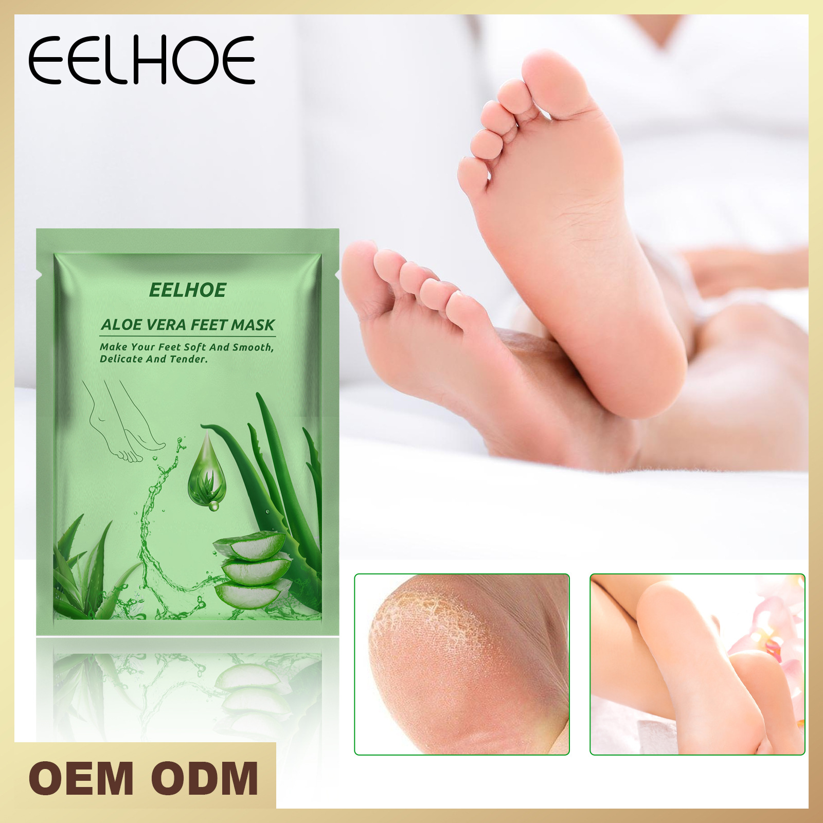 Aloe Foot Beautiful Mask for Removing Dead Skin, Moisturizing, Moisturizing, and Moisturizing Foot Mask for Preventing