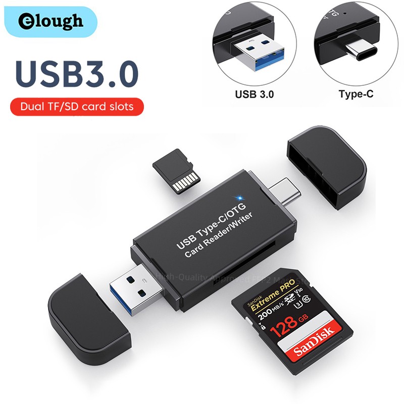 Card SD TF USB 2.0/3.0 to Type C Card Adapter for PC Laptops USB Micro SD Card High Speed Multi Smart Card