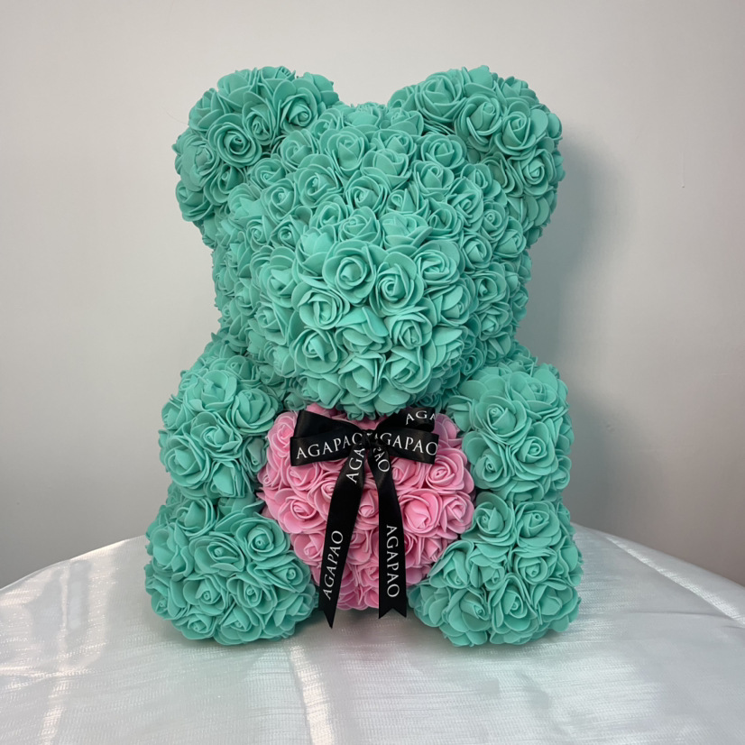 Creative Gift Hugging Rose Bear Valentine's Day Artificial Flower Bouquet Birthday Gift