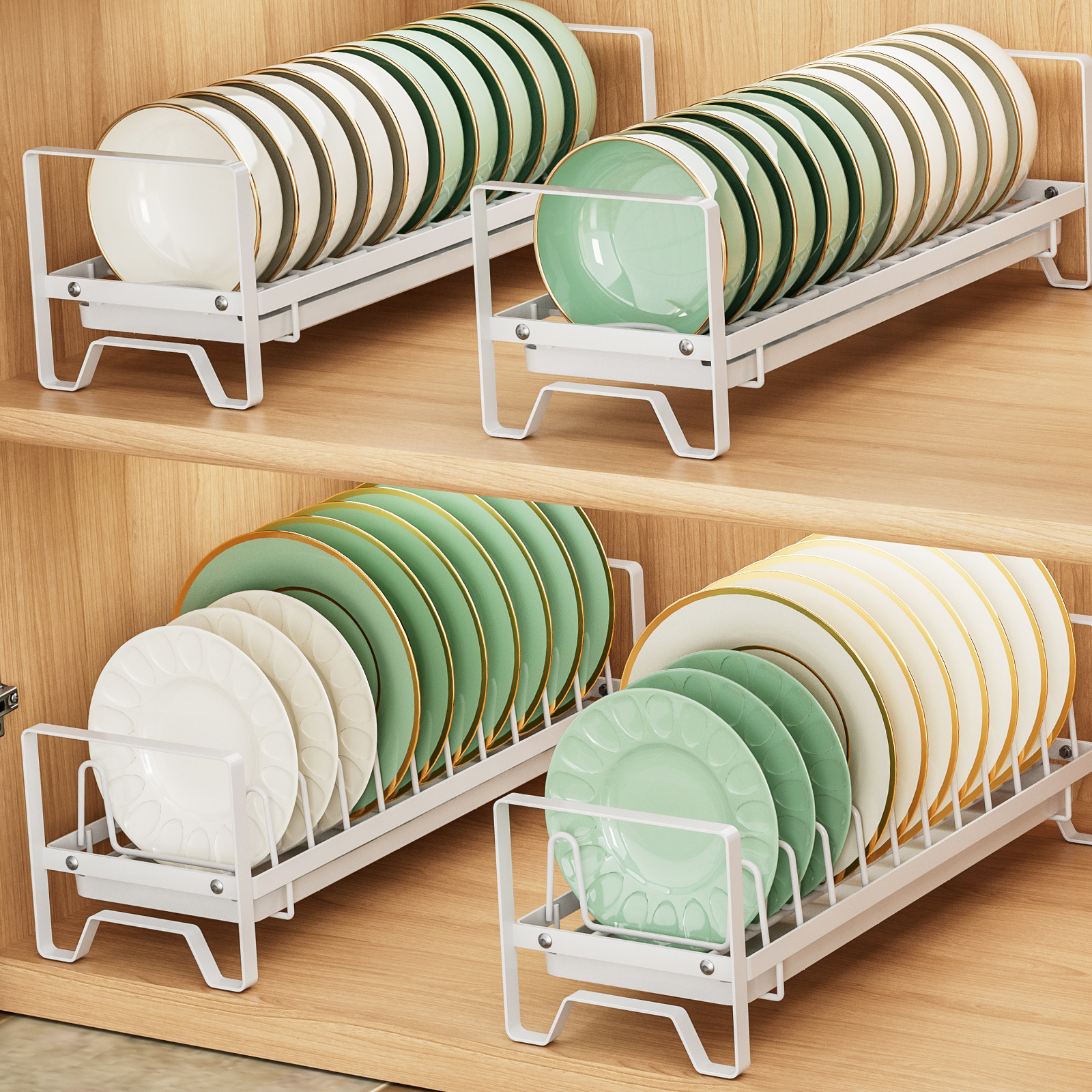 Kitchen Dish Rack Cabinet Built-in Dish Rack Dish Rack Household Countertop Cupboard Windowsill Small Dish Storage Rack