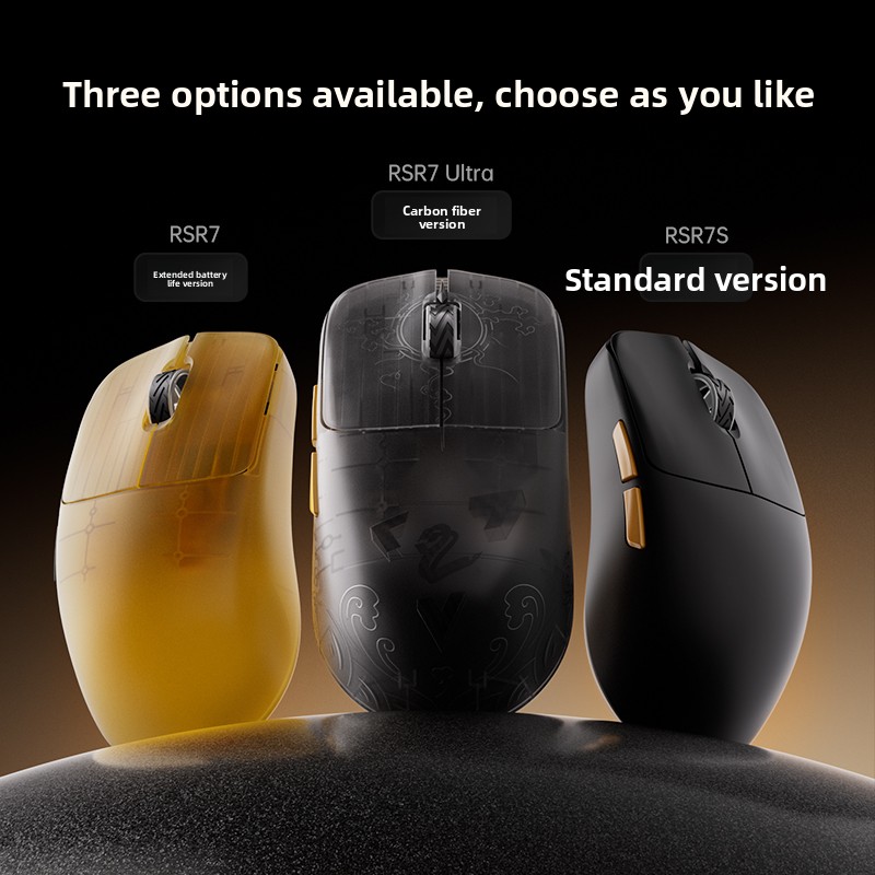 Low Donkey RSR7 Carbon Fiber Lightweight 8K Three-mode 3950 Wireless Gaming Mouse