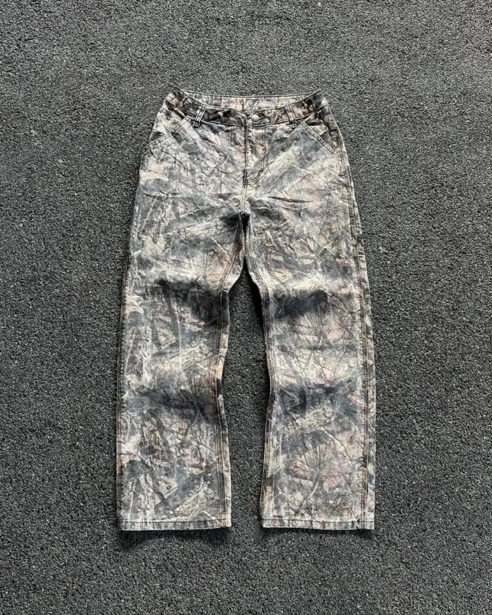 Y2K Jeans Haruku Hip Hop Baggy Camouflage Cargo Pants Sweat Wide Legs Men And Women Casual Camo Trousers Streetwear