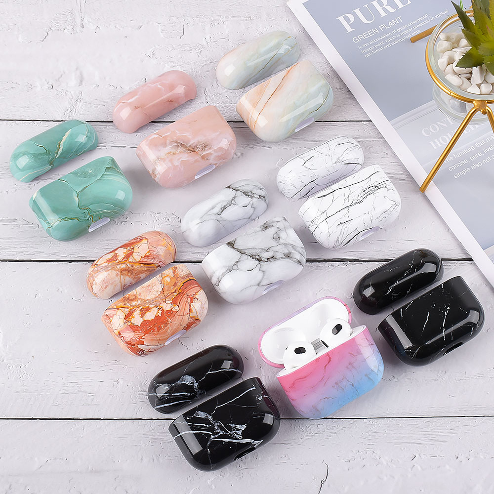 Marble Pattern Case For Airpods 3 Pro 2 Hard PC Cover For Airpod Pro 2 1 3 Airpod 3 Marble Case For Airpods 2 1 3 Pro Case