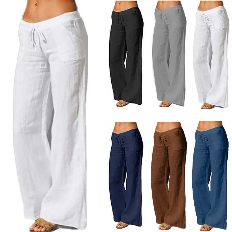 Women's Daily Streetwear Solid Color Full Length Casual Pants Wide Leg Pants