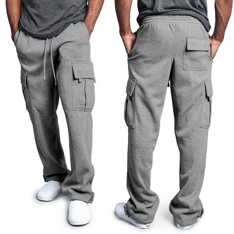 Men's Jogging Sweatpants Casual Running Black Gyms Jogger Track Pants Drawstring Cargo Pants Joggers Streetwear Sport