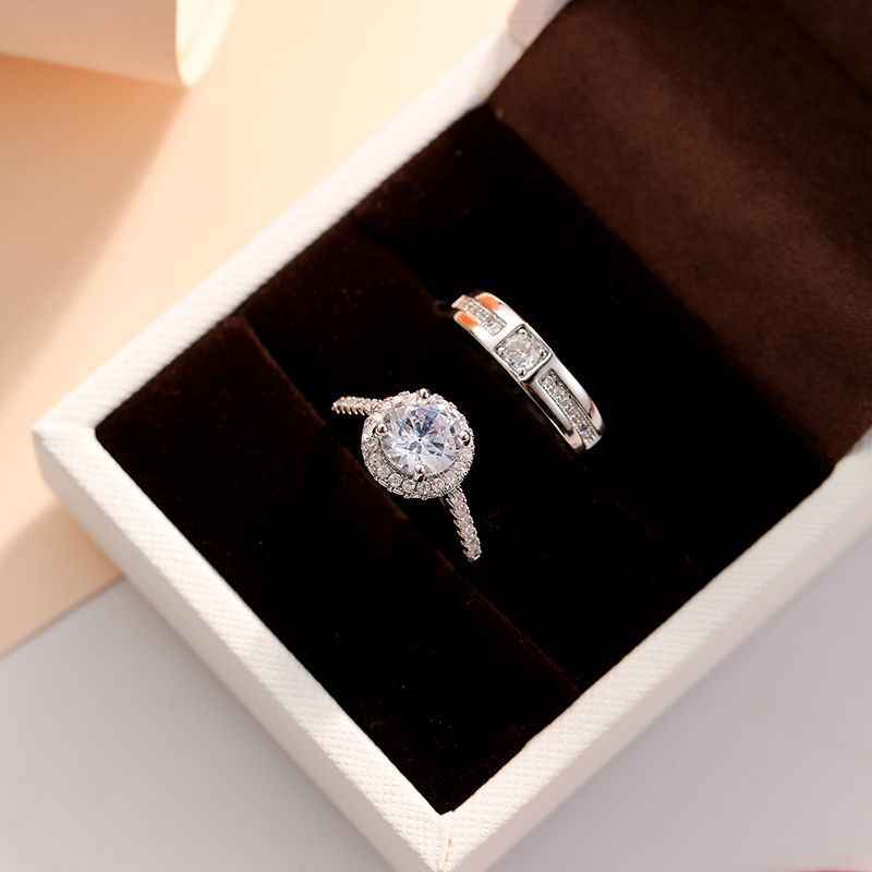 Wedding Couple Ring Couple Ring Opening Proposal Ceremony Men And Women Couple Ring Valentine's Day Gift