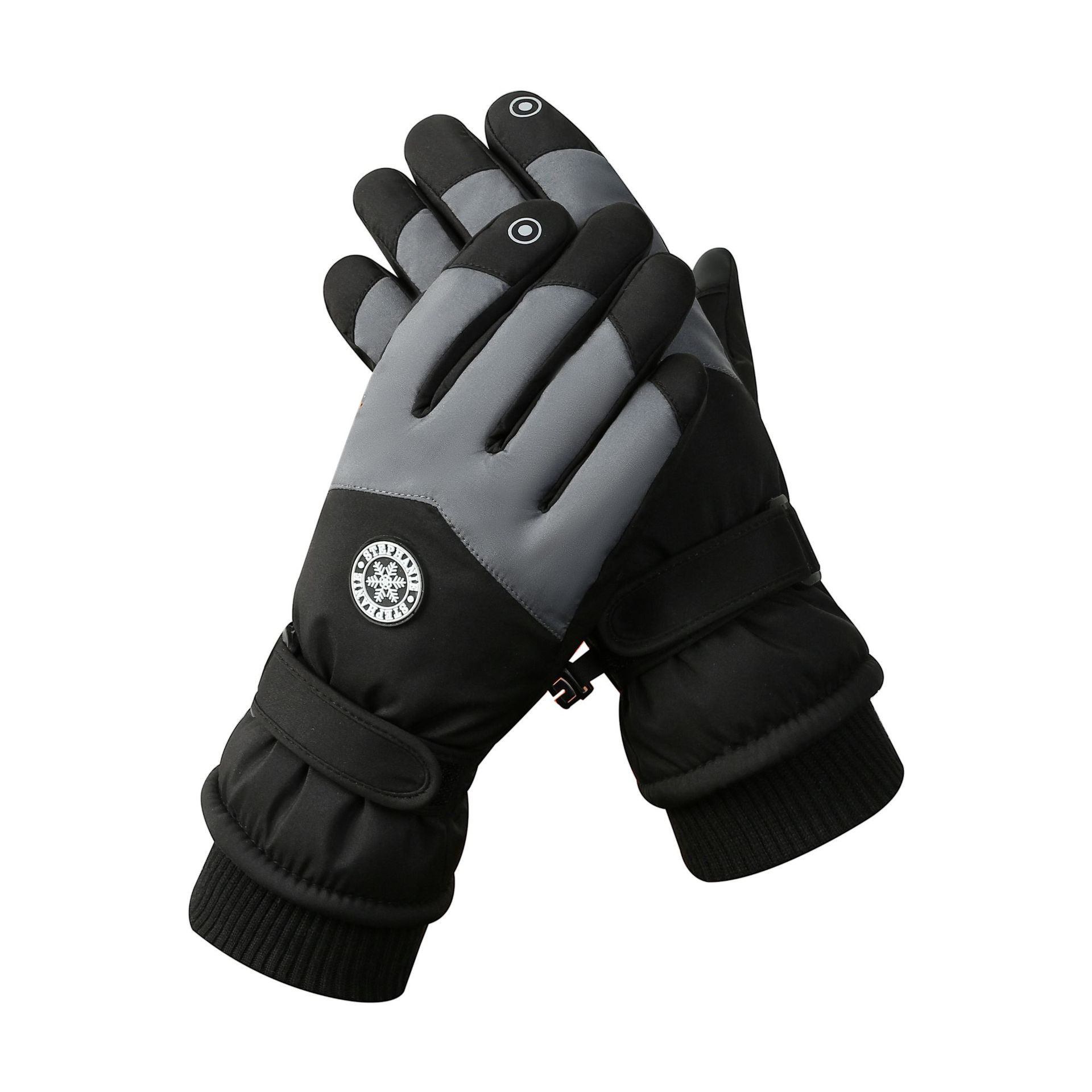 Ski gloves men's autumn and winter outdoor cycling anti-cold anti-splashing anti-slip plus velvet thickened touch screen warm gloves for women
