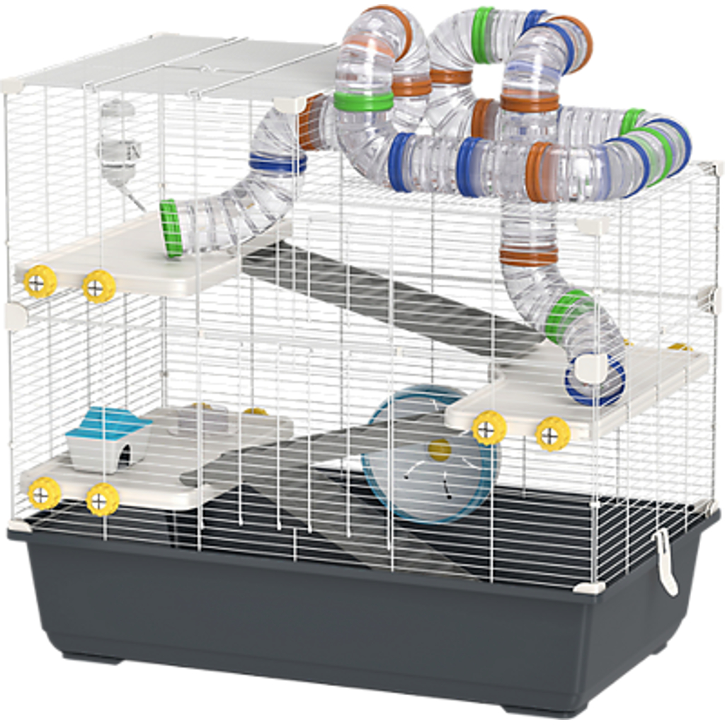 PawHut Hamsterkäfig grau Metall B/H/L: ca. 45x73x78 cm