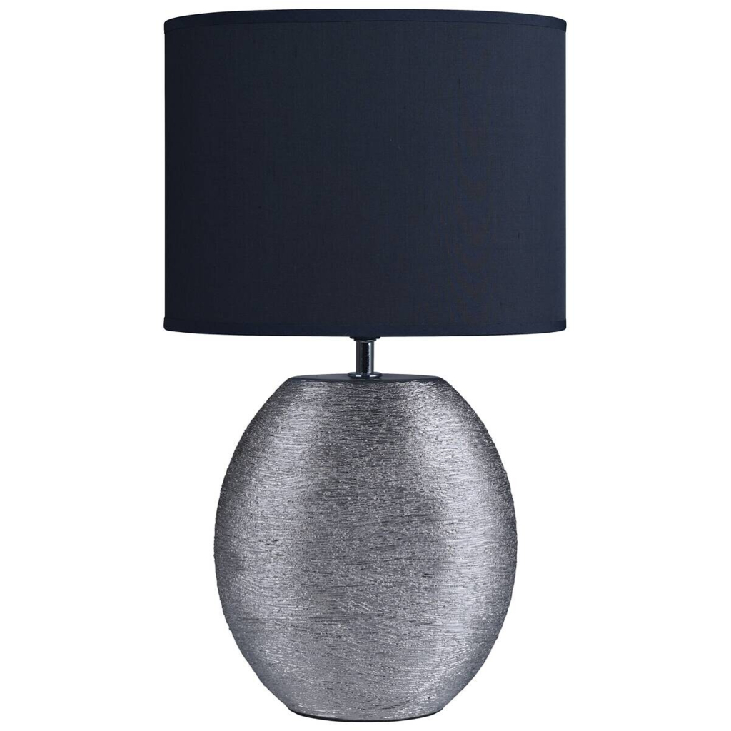 POCOline Keramik Tischleuchte Anouk grau silber Keramik B/H/L: ca. 15x45x26 cm E14 1 Brennstellen