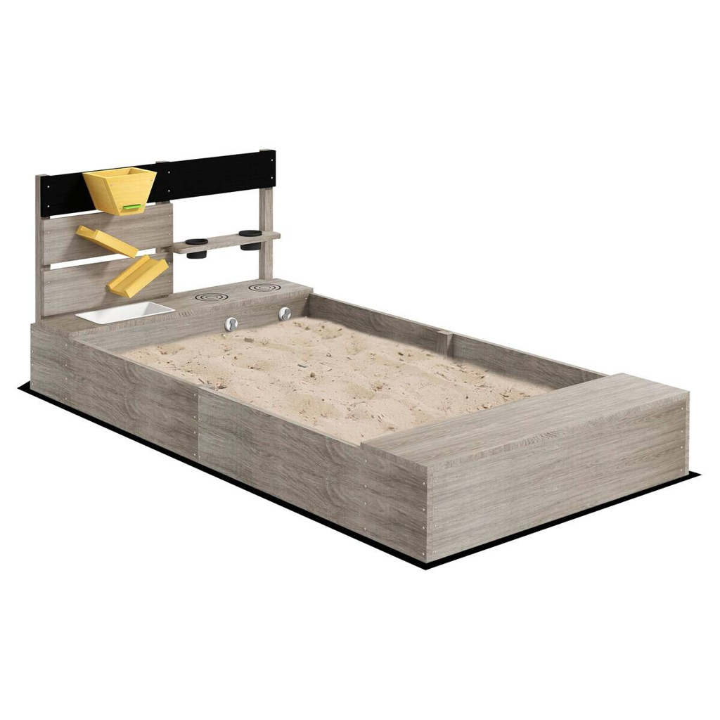 Outsunny Sandkasten grau