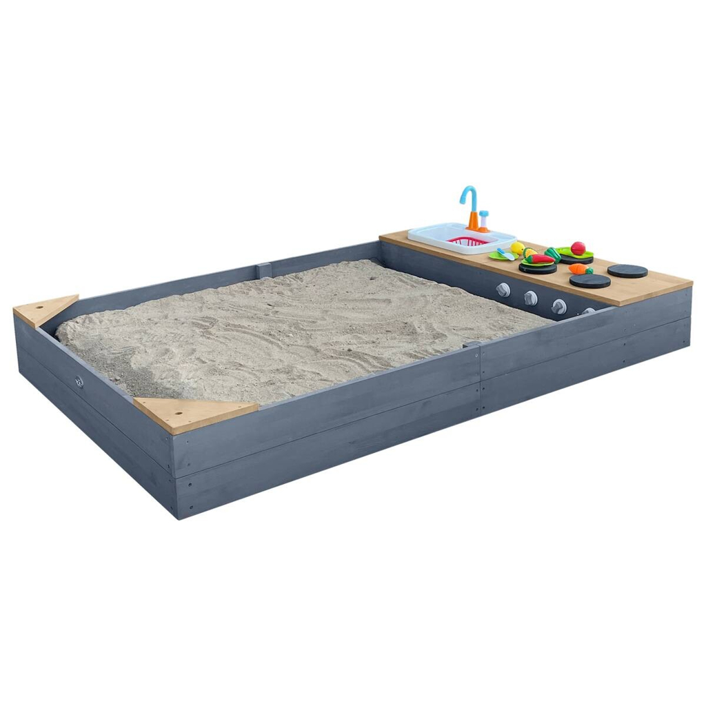 AXI Sandkasten Kelly grau B/H/L: ca. 115x22x180 cm