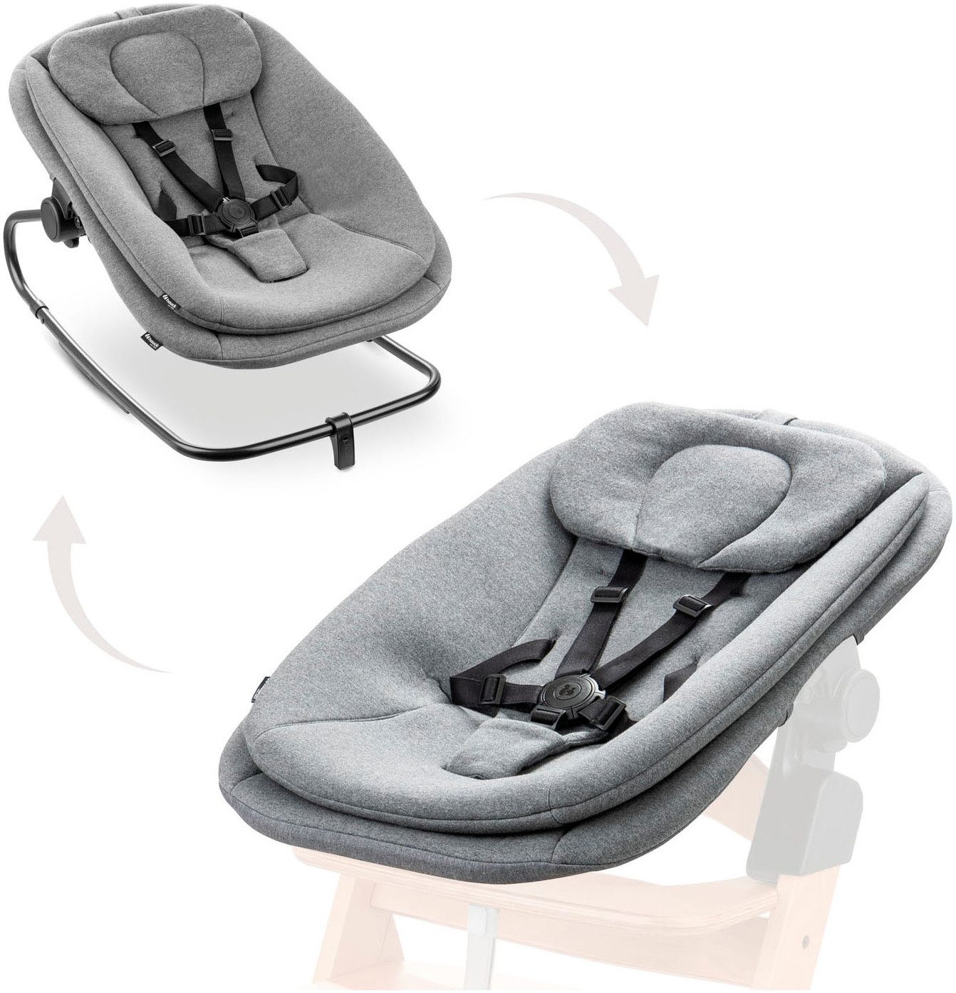 Hauck Babywippe Highchair Bouncer, Dark Grey