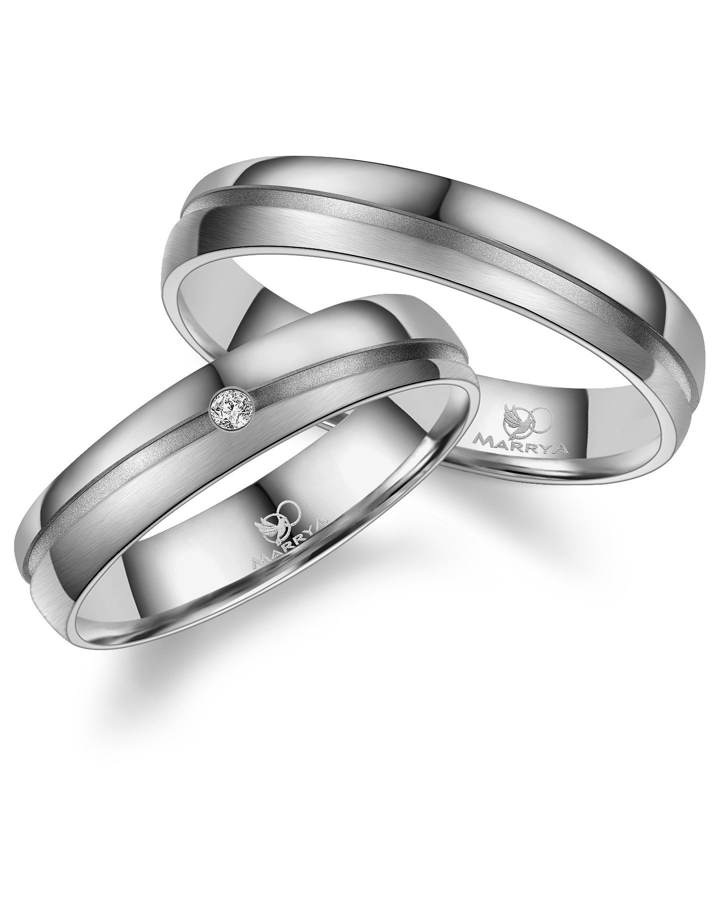 MARRYA Verlobungsring Titan Ringe Trauringe Eheringe