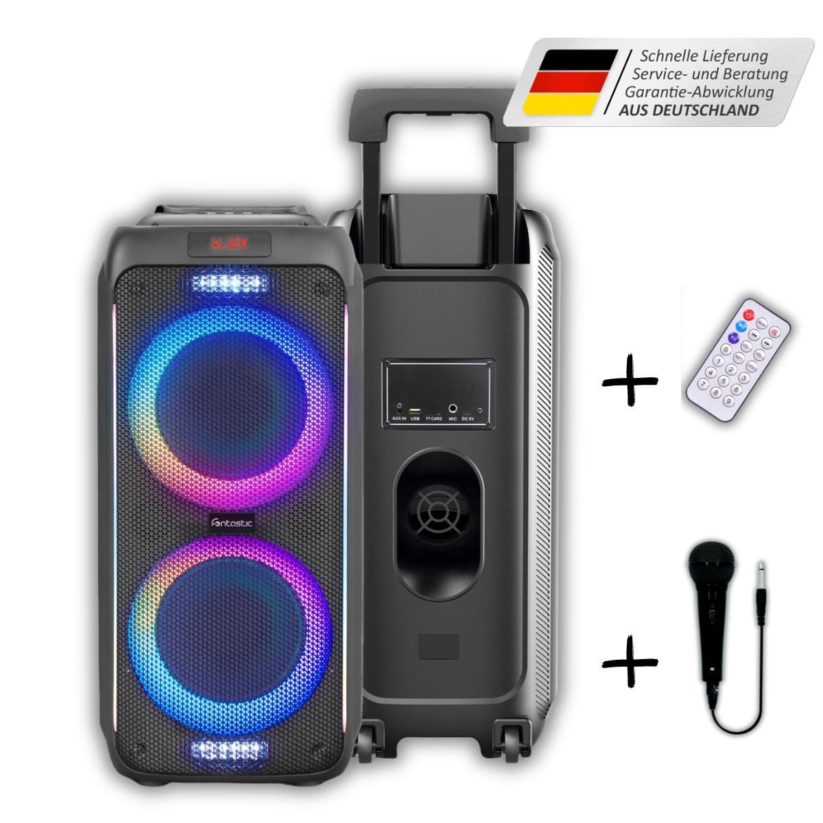 fontastic Party Karaoke BT-Lautsprecher Zeal Bluetooth-Lautsprecher