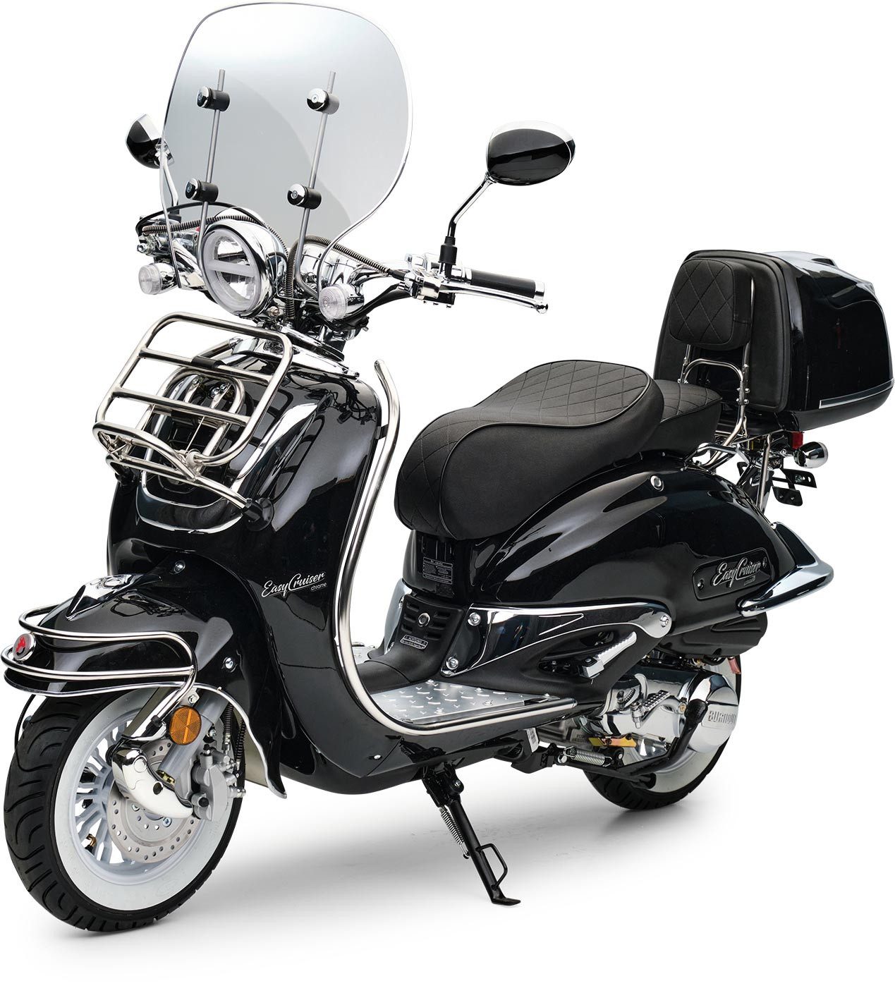 Burnout Motorroller EasyCruiser Chrom Schwarz, 50