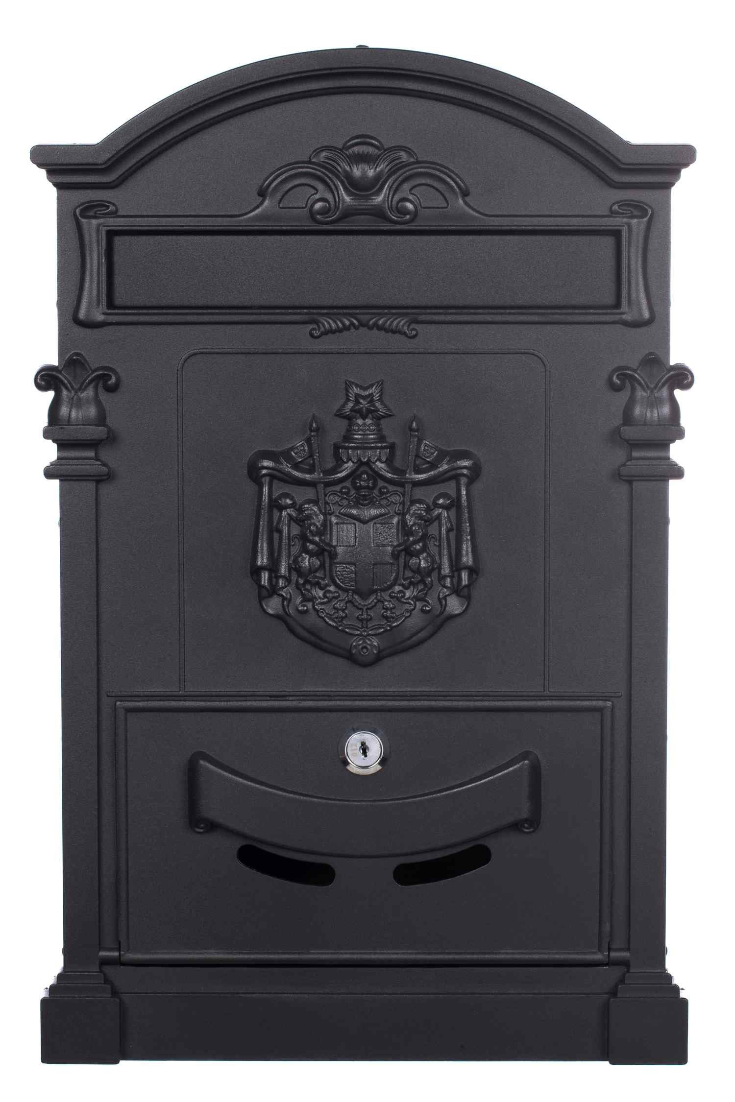 BIRENDY Briefkasten Antiker Briefkasten LB-001-Long Schwarz