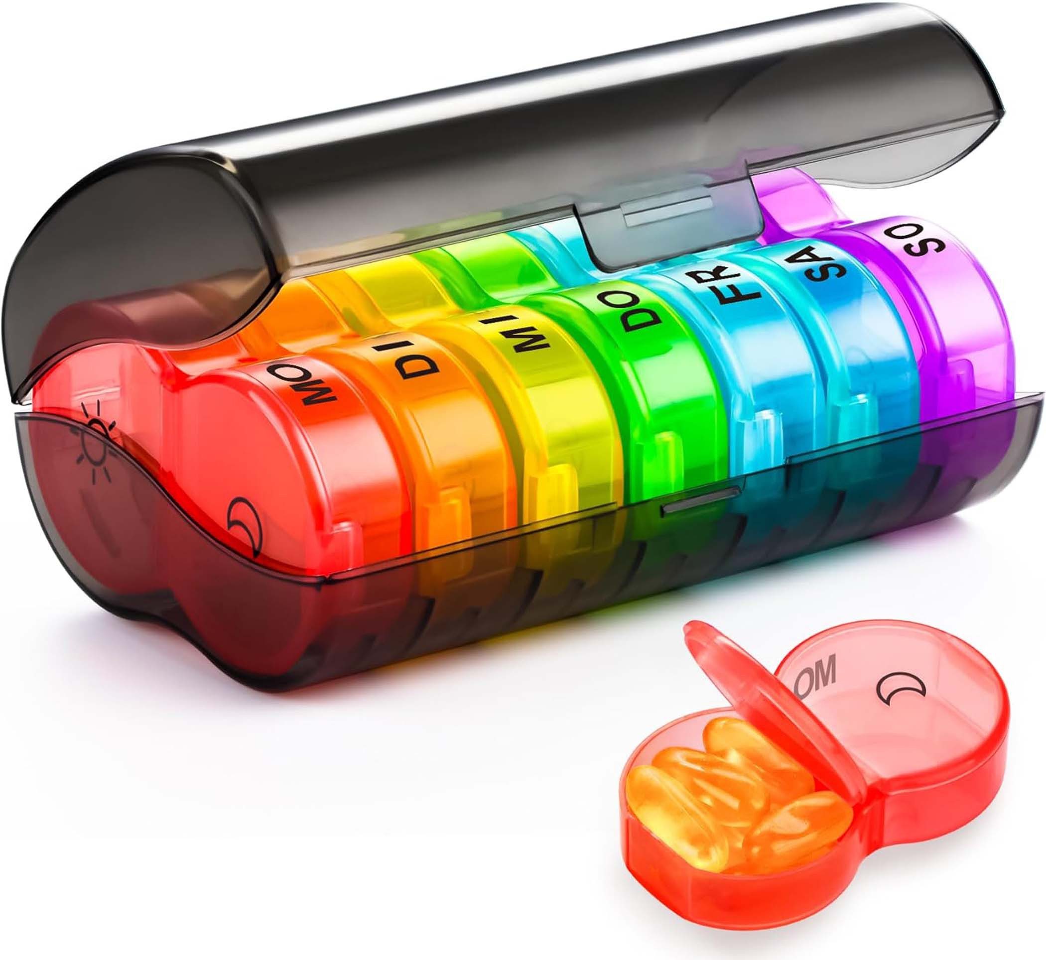 Kaket Pillendose runde Tablettenbox für 7