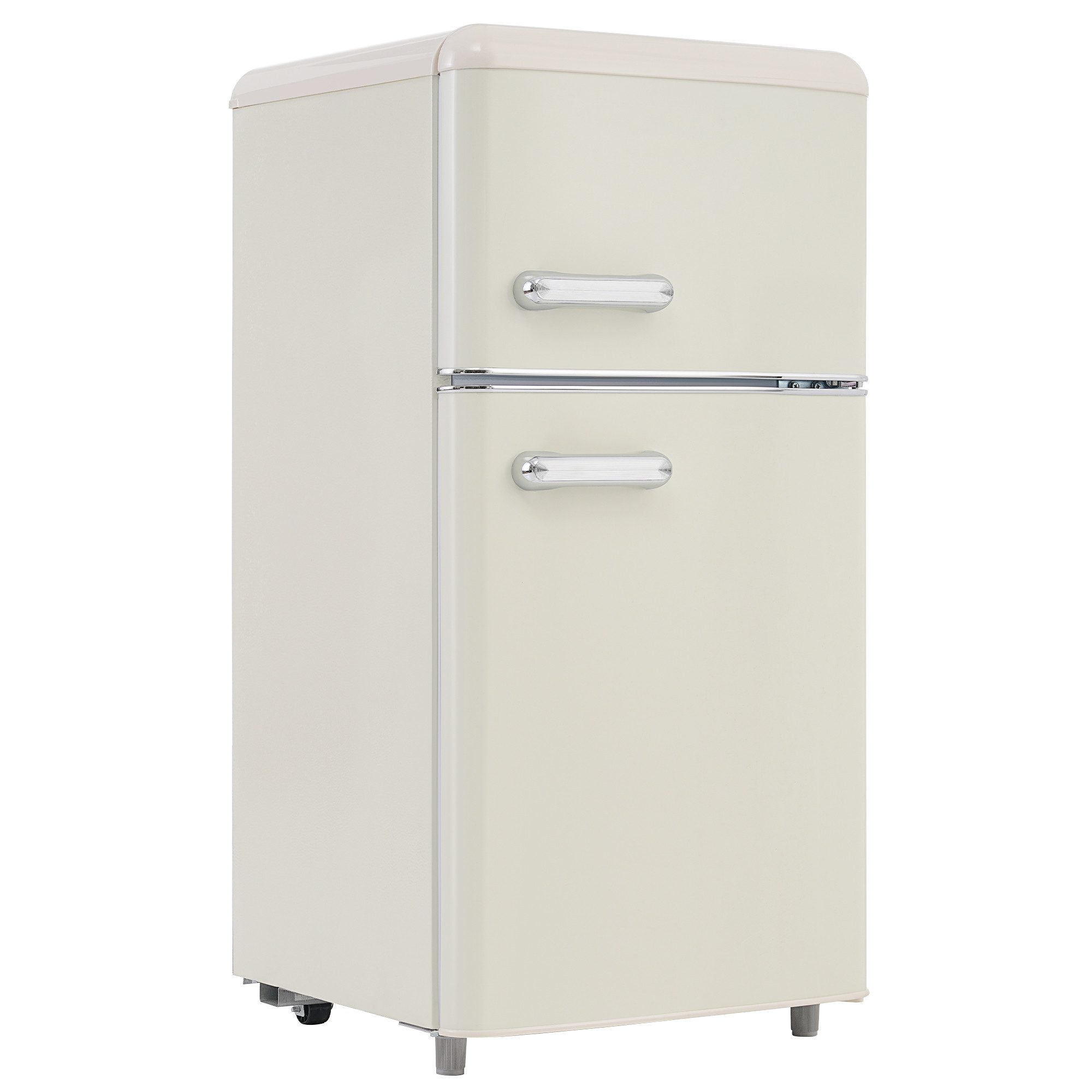 MODFU Kühlschrank Retro-Doppeltür-Kühlschrank BCD-100C, 91 cm