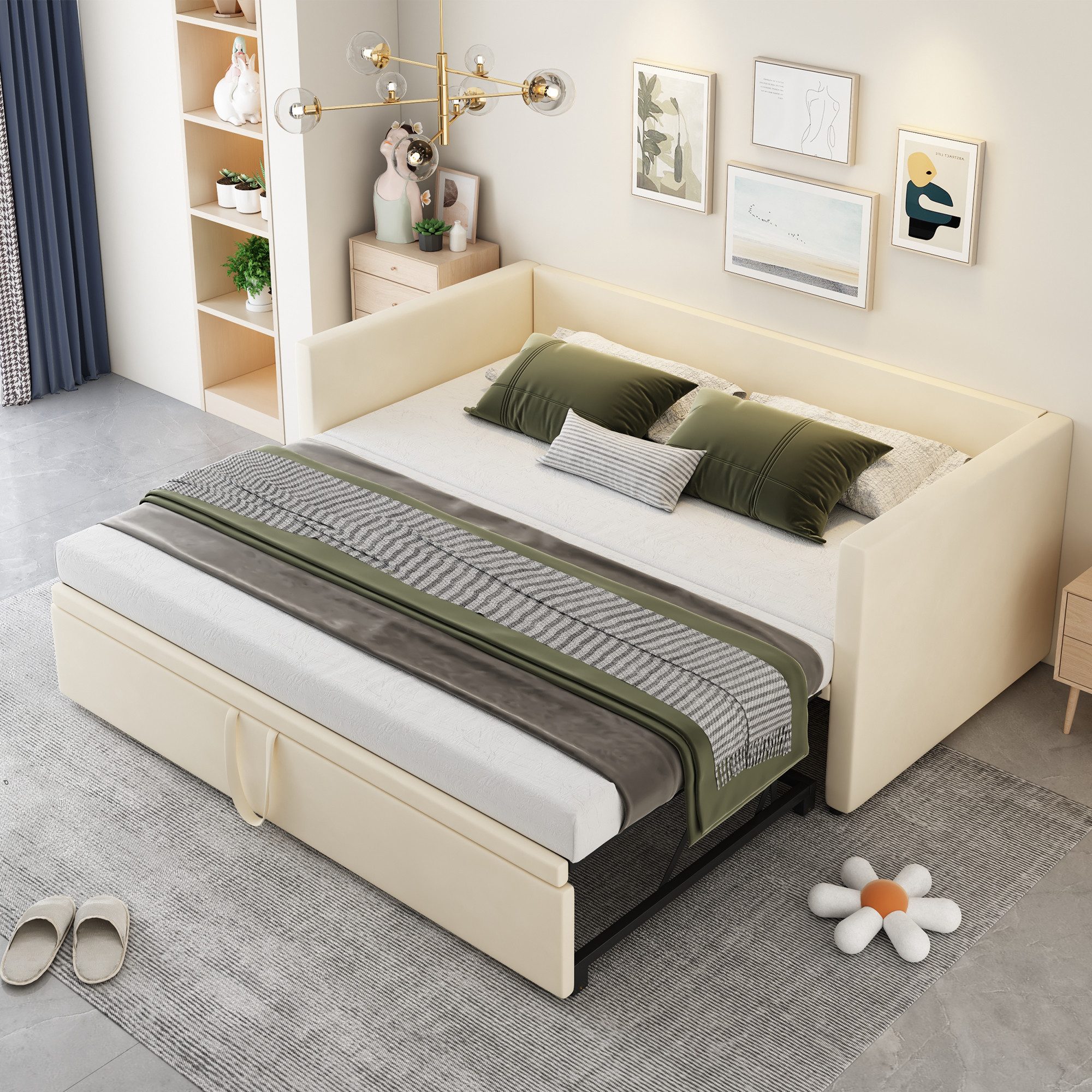 HAUSS SPOLE Schlafsofa 90/180x200cm Ausziehbares Schlafsofa