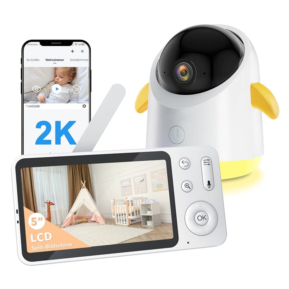 Boifun Babyphone 5 Zoll 2K 3MP