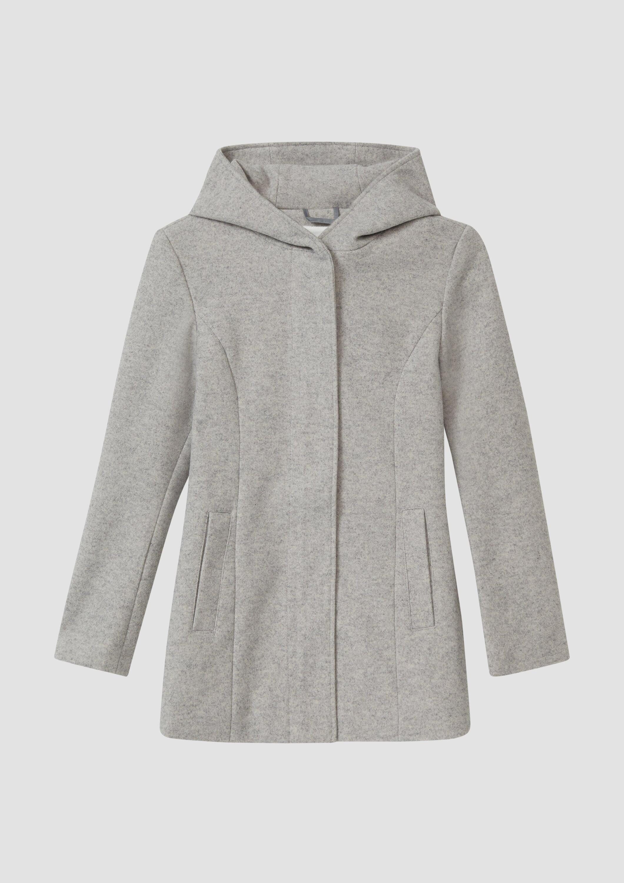 s.Oliver Outdoorjacke Outdoor-Mantel Webware-Mantel mit fixierter