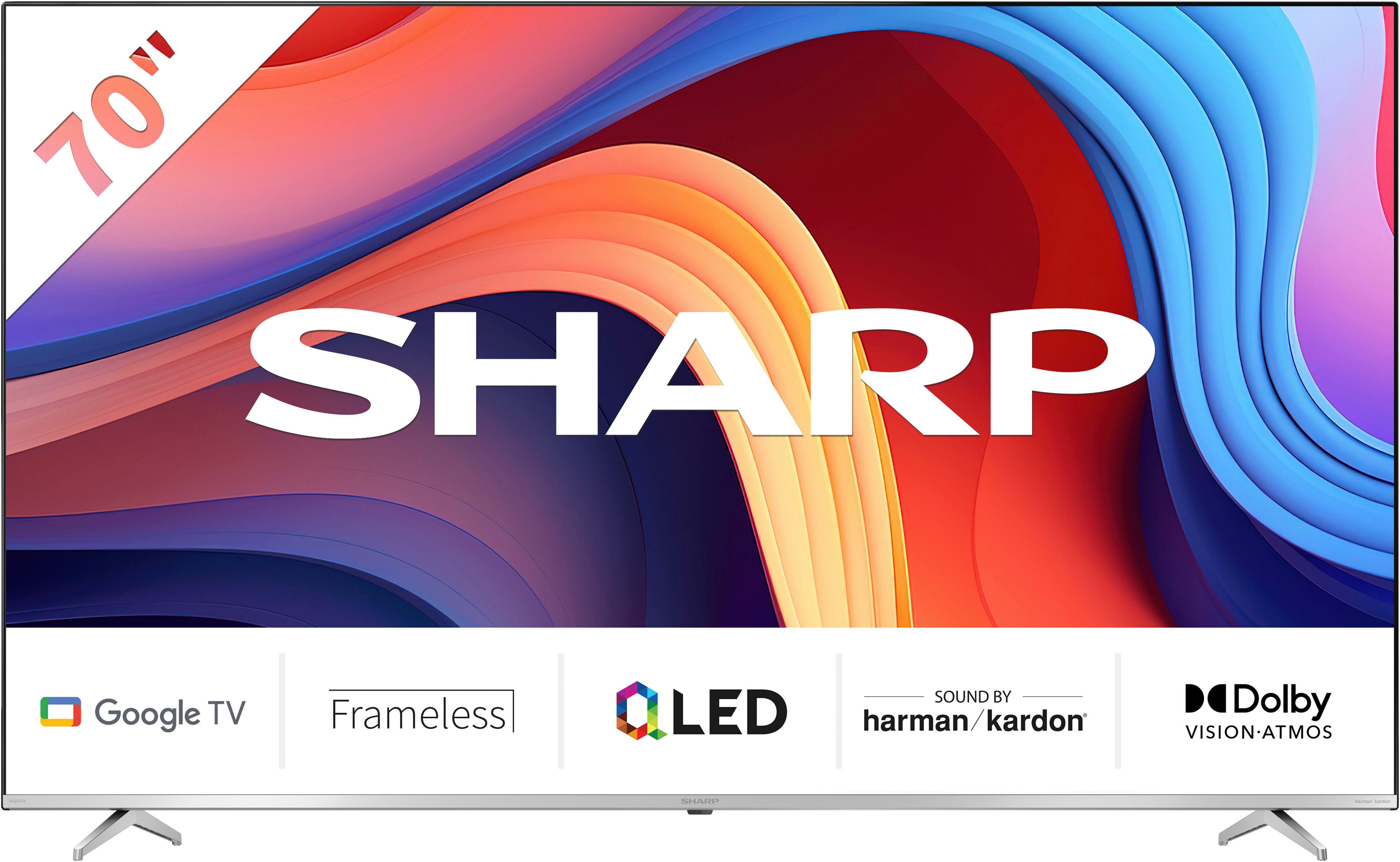 Sharp 4T-C70GP_ QLED-Fernseher (177 cm/70 Zoll,