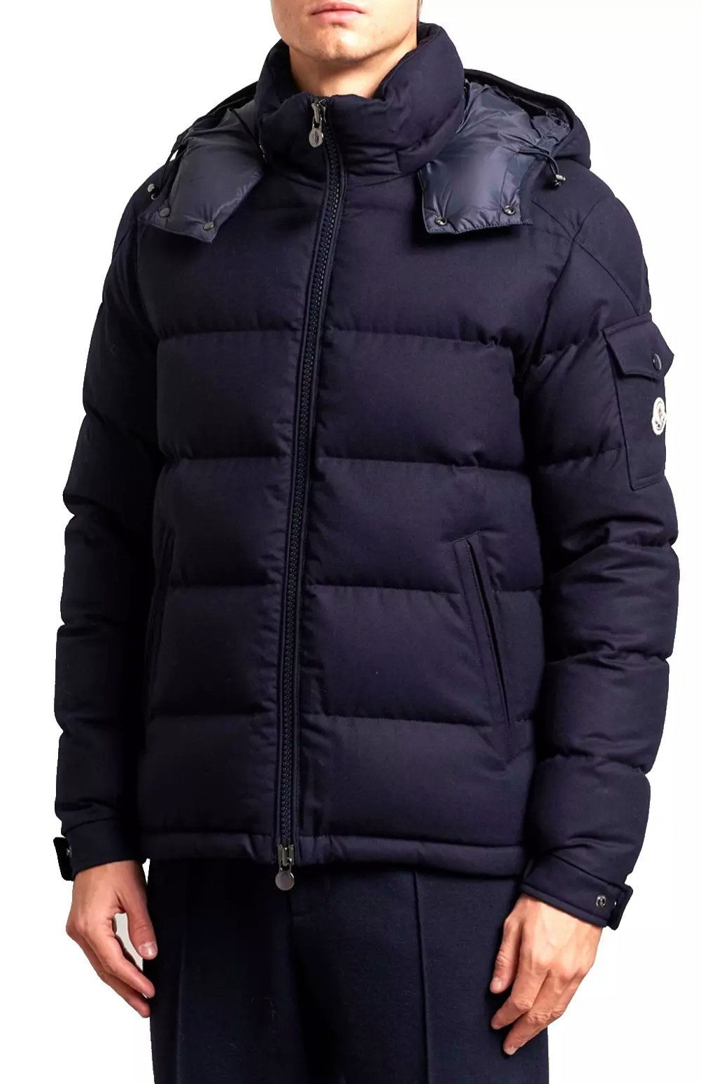 MONCLER Daunenjacke Bomber Jacke Schurwolle mit