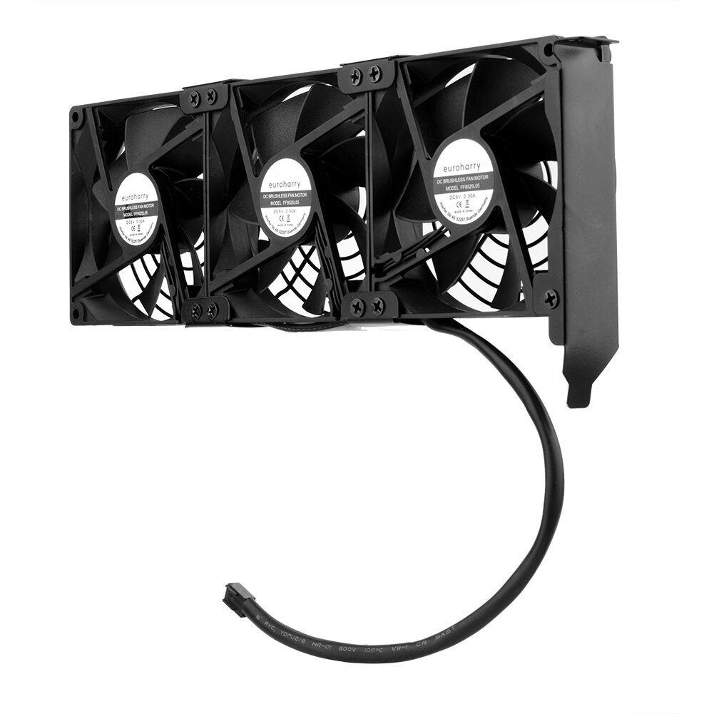 euroharry Mini USB-Ventilator Grafikkarten-Lüfter3 x 92