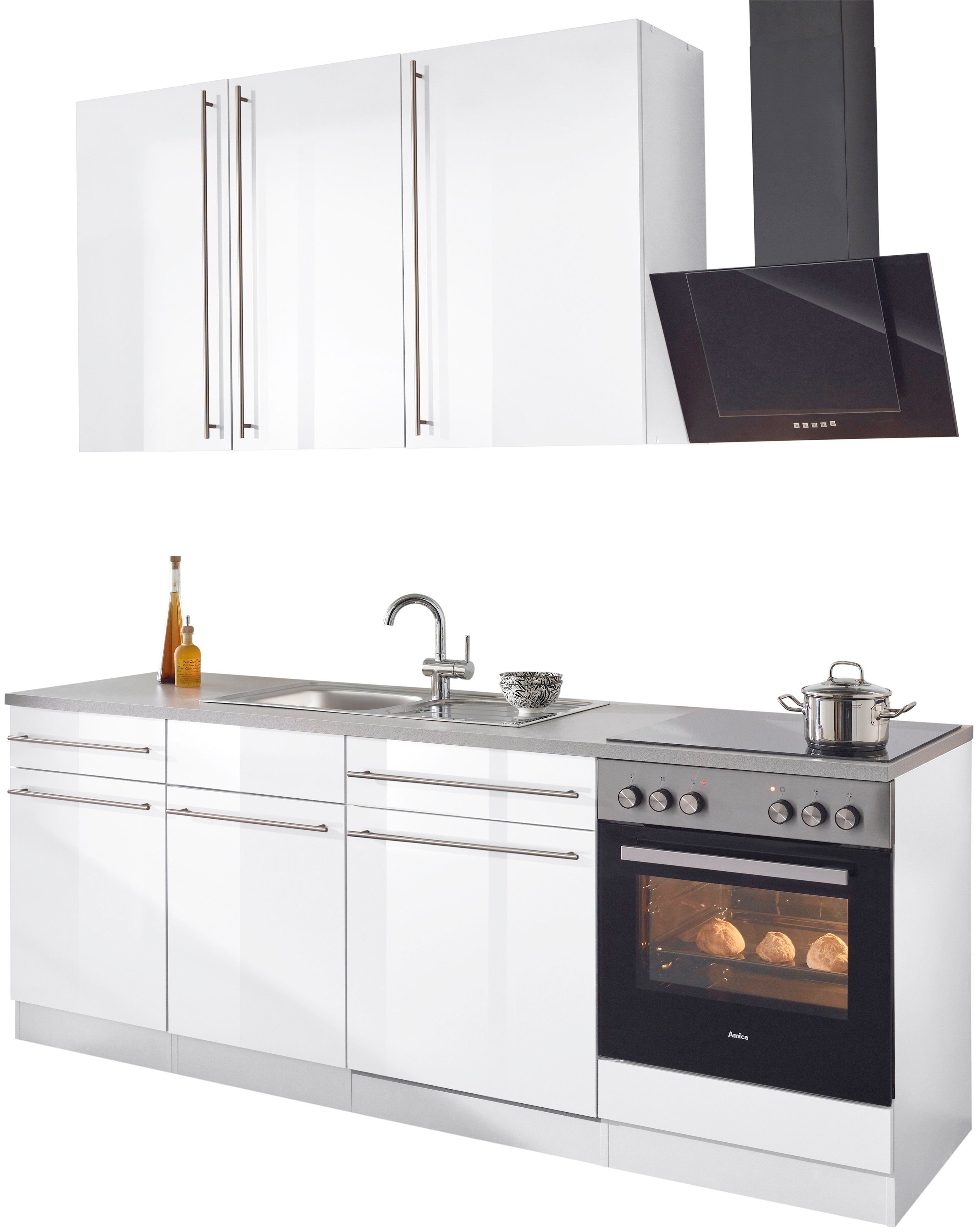 wiho Küchen Küchenzeile Chicago, mit E-Geräten,