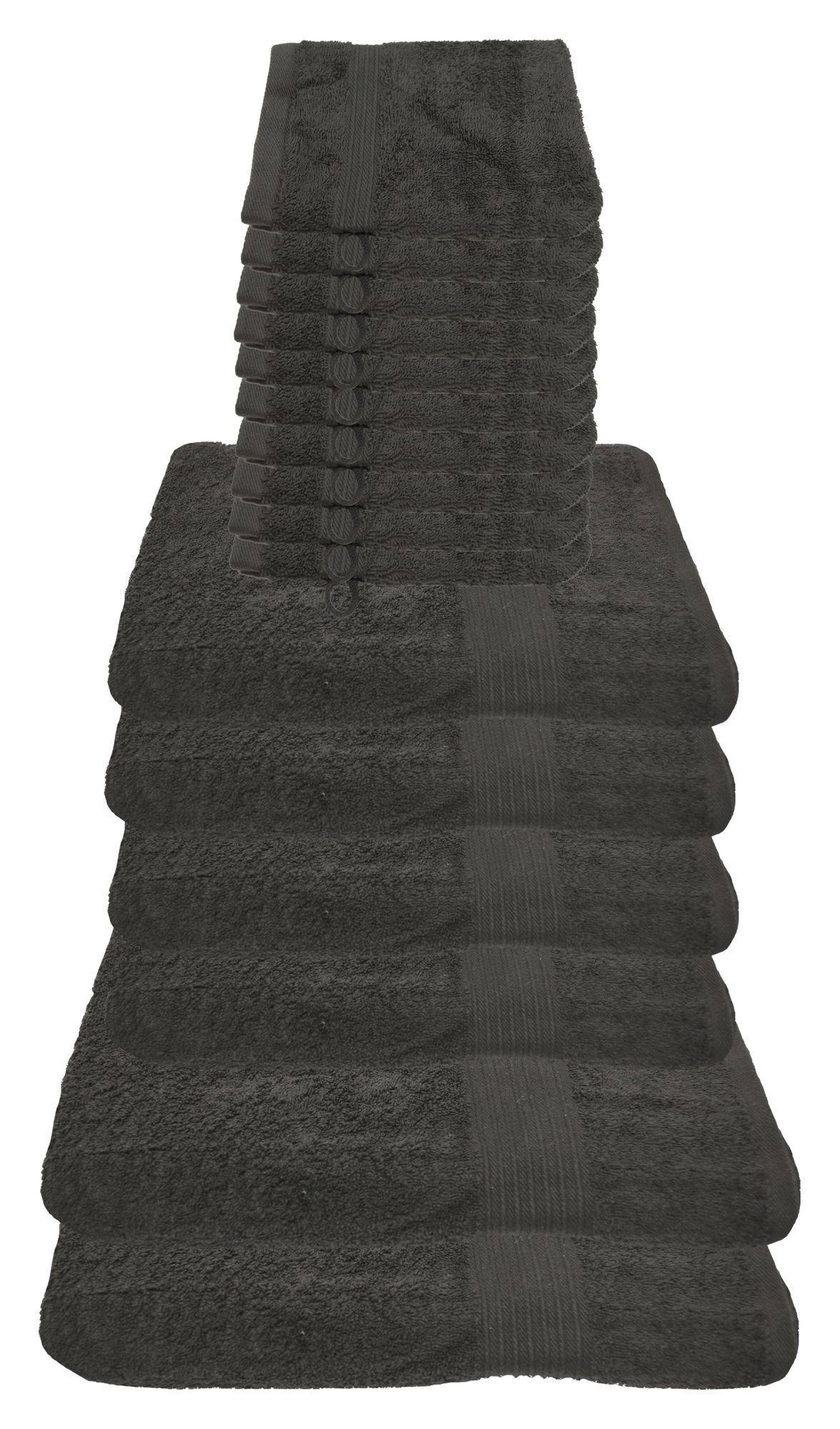 Julie Julsen Handtücher 16-Handtücher-Grau, Baumwolle (16-St)