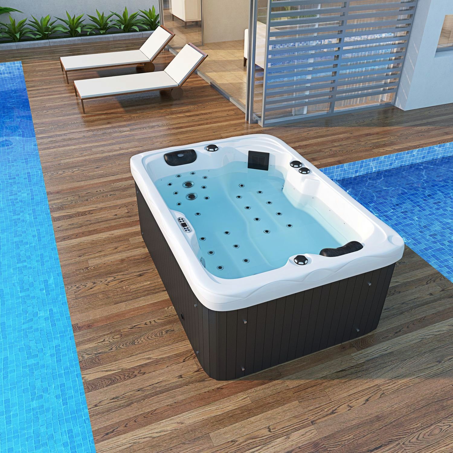 TroniTechnik Whirlpool Outdoor Whirlpool LEVANZO inkl.