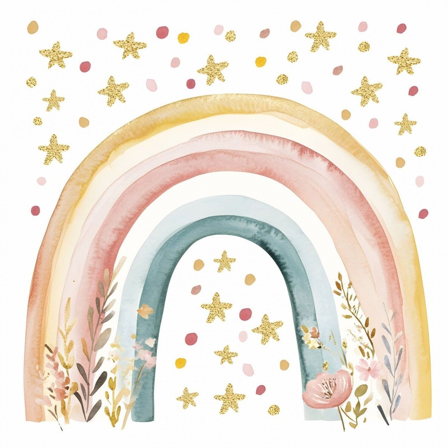 nikima Wandtattoo 253 Wandtattoo Regenbogen Boho