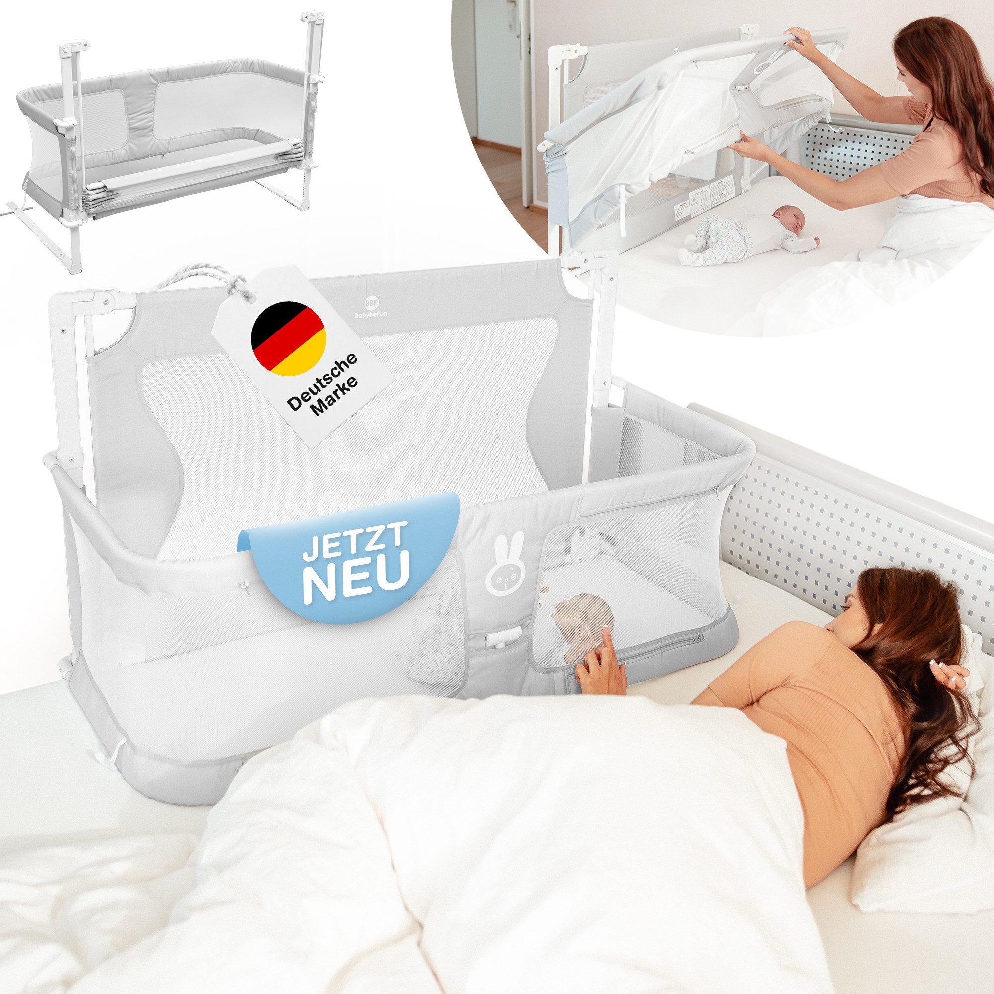 BabyBeFun Babybett im Bett, Beistellbett Baby