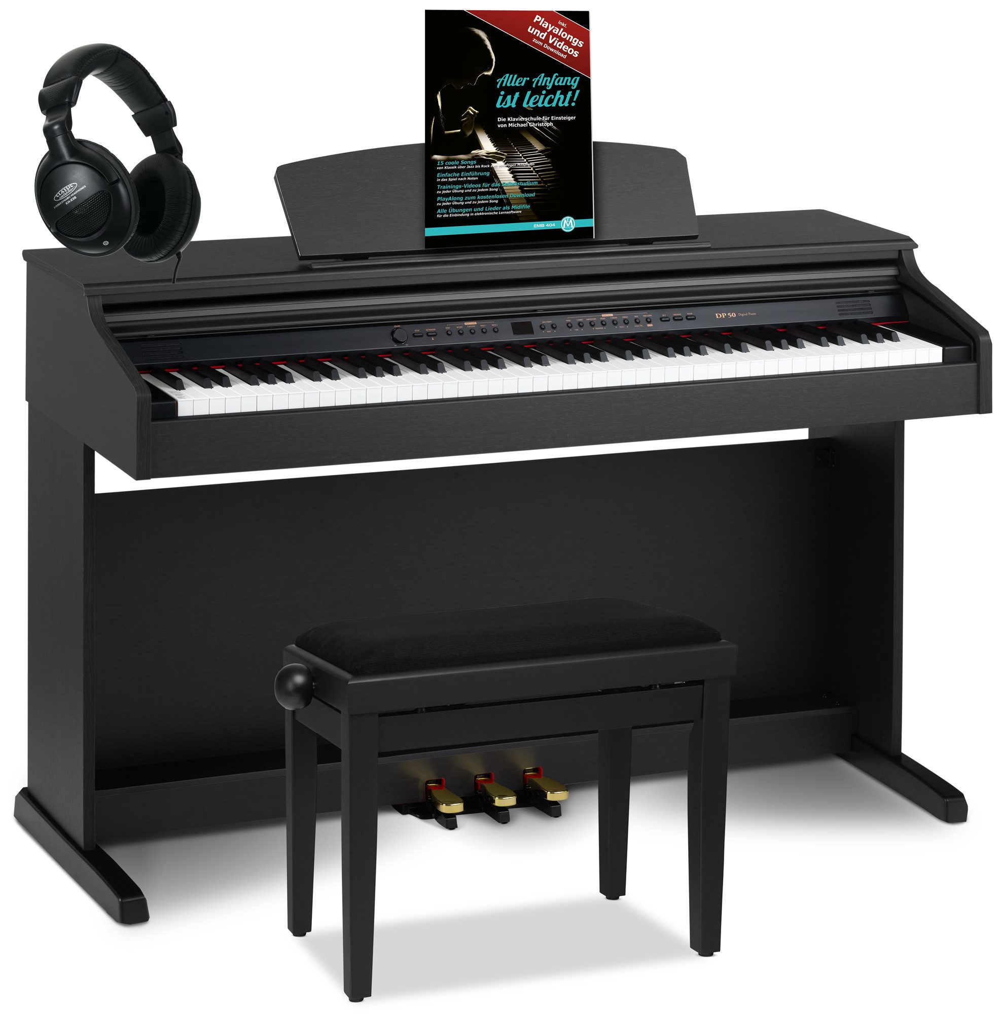 Classic Cantabile Digitalpiano DP-50 E-Piano Set