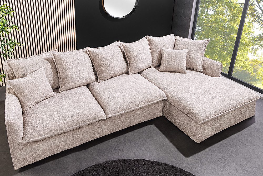 riess-ambiente Ecksofa HEAVEN 255cm champagner beige,