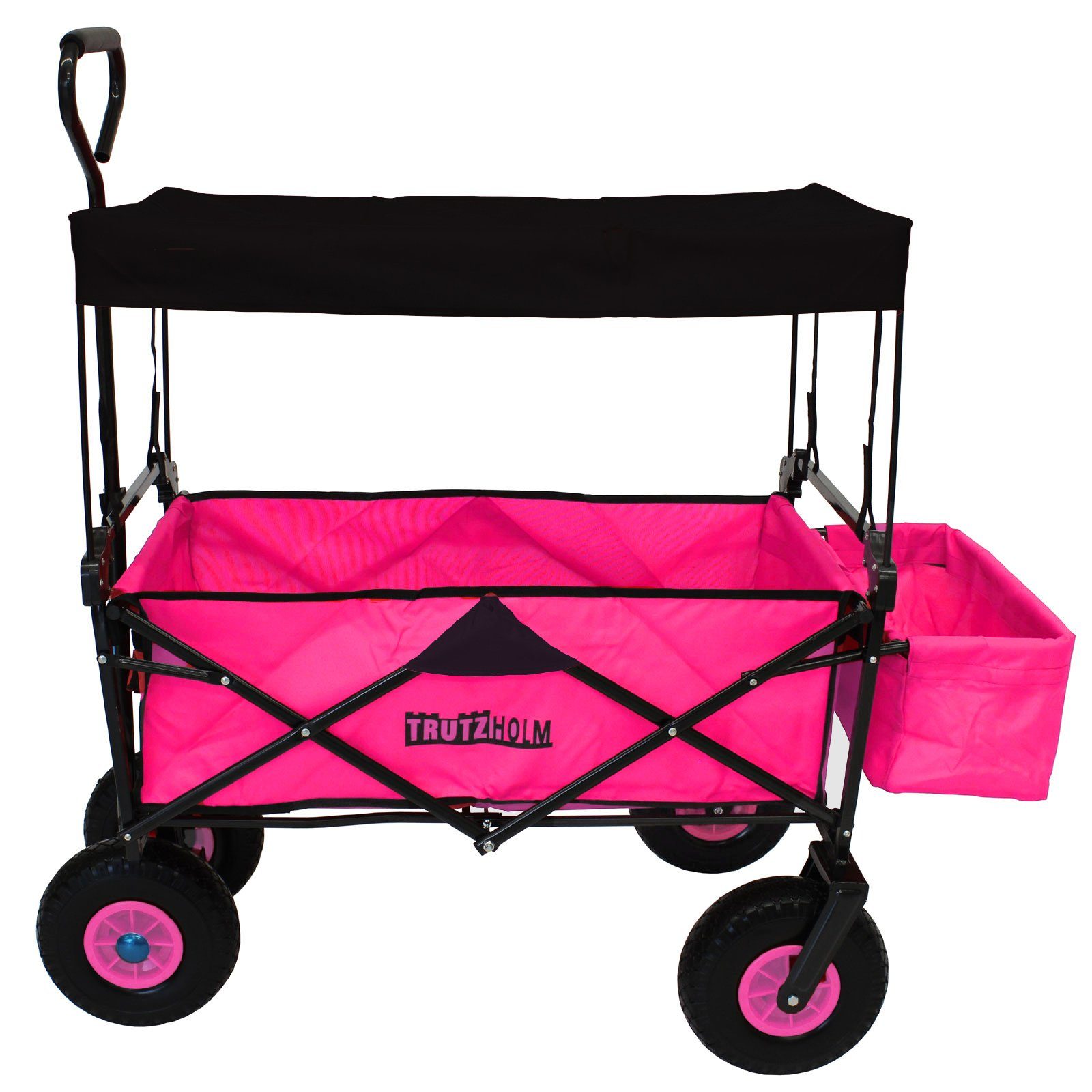 TRUTZHOLM Bollerwagen Bollerwagen faltbar mit Vollgummi-Rädern,