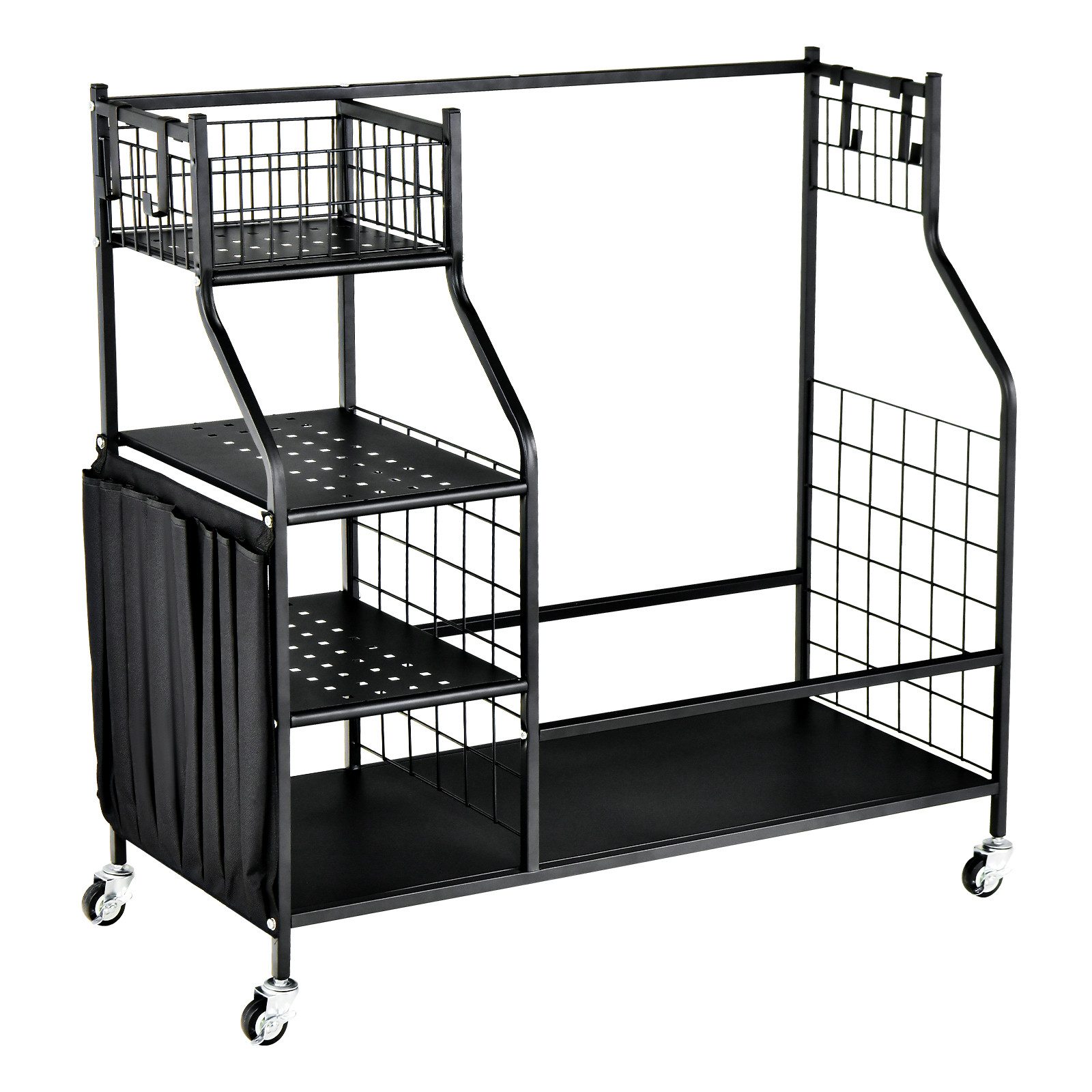 COSTWAY Golftrolley, mit Rollen & Haken,