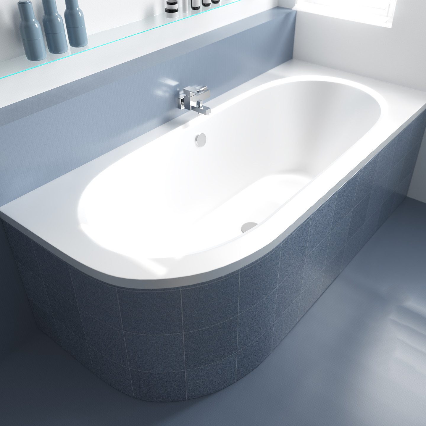 KOLMAN Badewanne Eckbadewanne Avita 160x75, (Links/Rechts),
