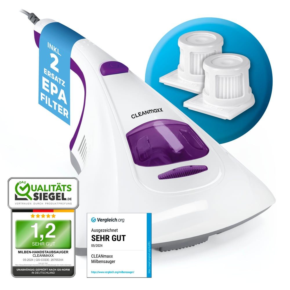 CLEANmaxx Matratzenreinigungsgerät entfernt 99,9 % Milben