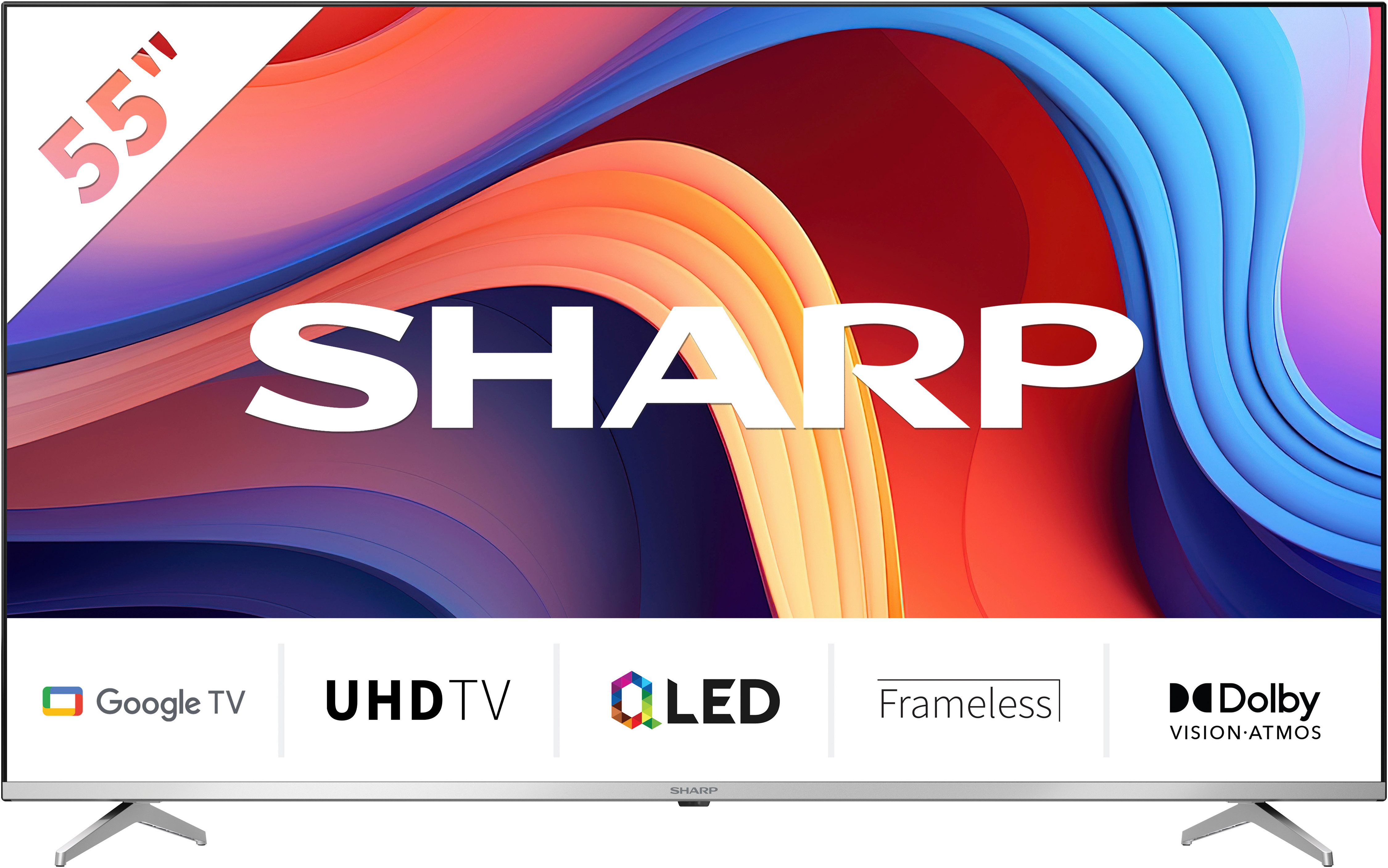 Sharp 4T-C55GPx QLED-Fernseher (139 cm/55 Zoll,