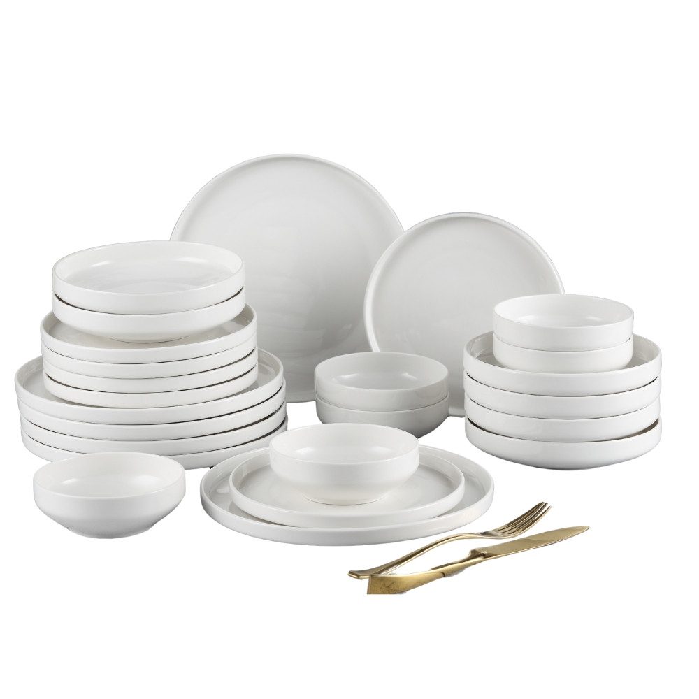 Weisse Rose Geschirr-Set Geschirr-Set MARIA (24-tlg),