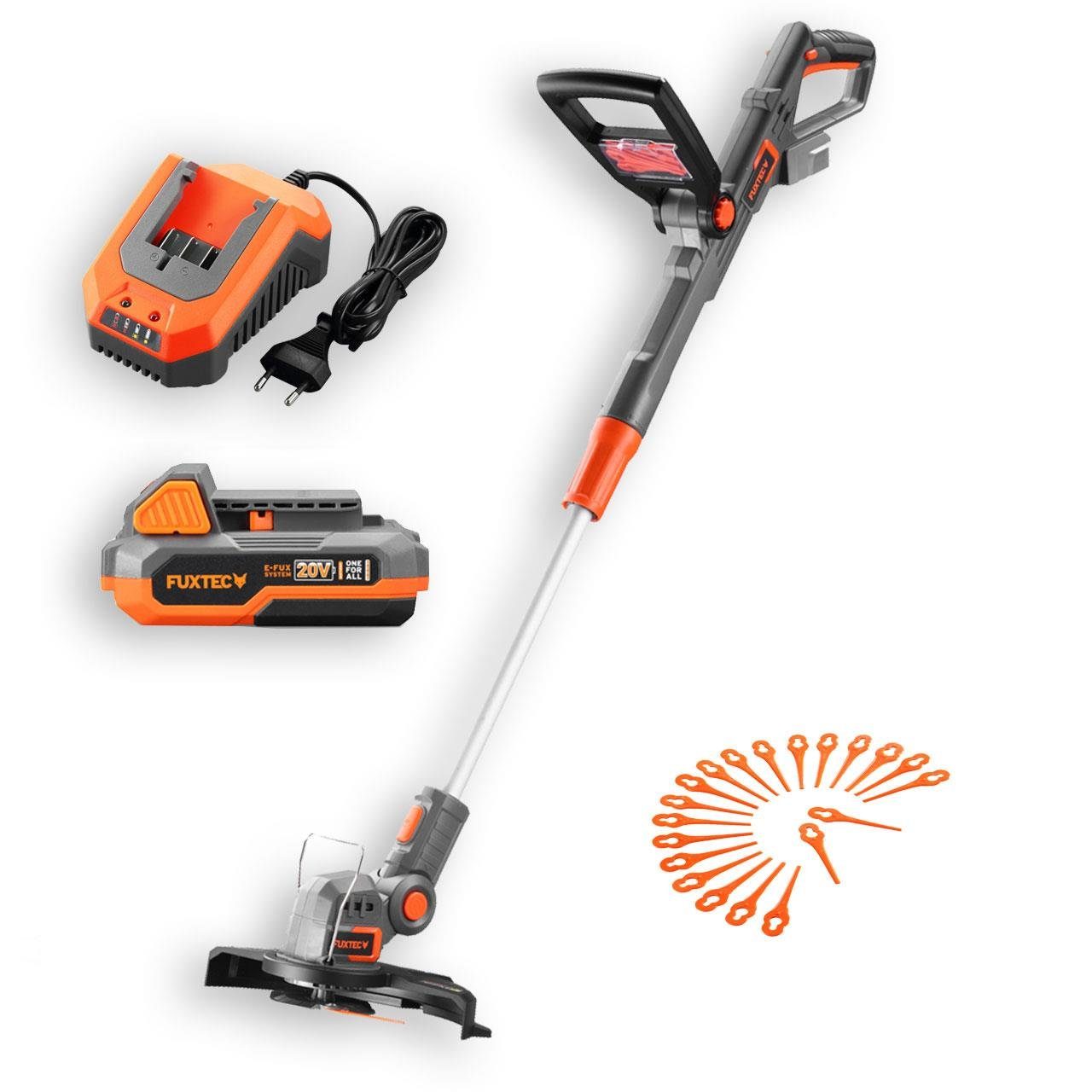 FUXTEC Akku-Motorsense FX-E1RT20-SET, 25 cm Arbeitsbreite