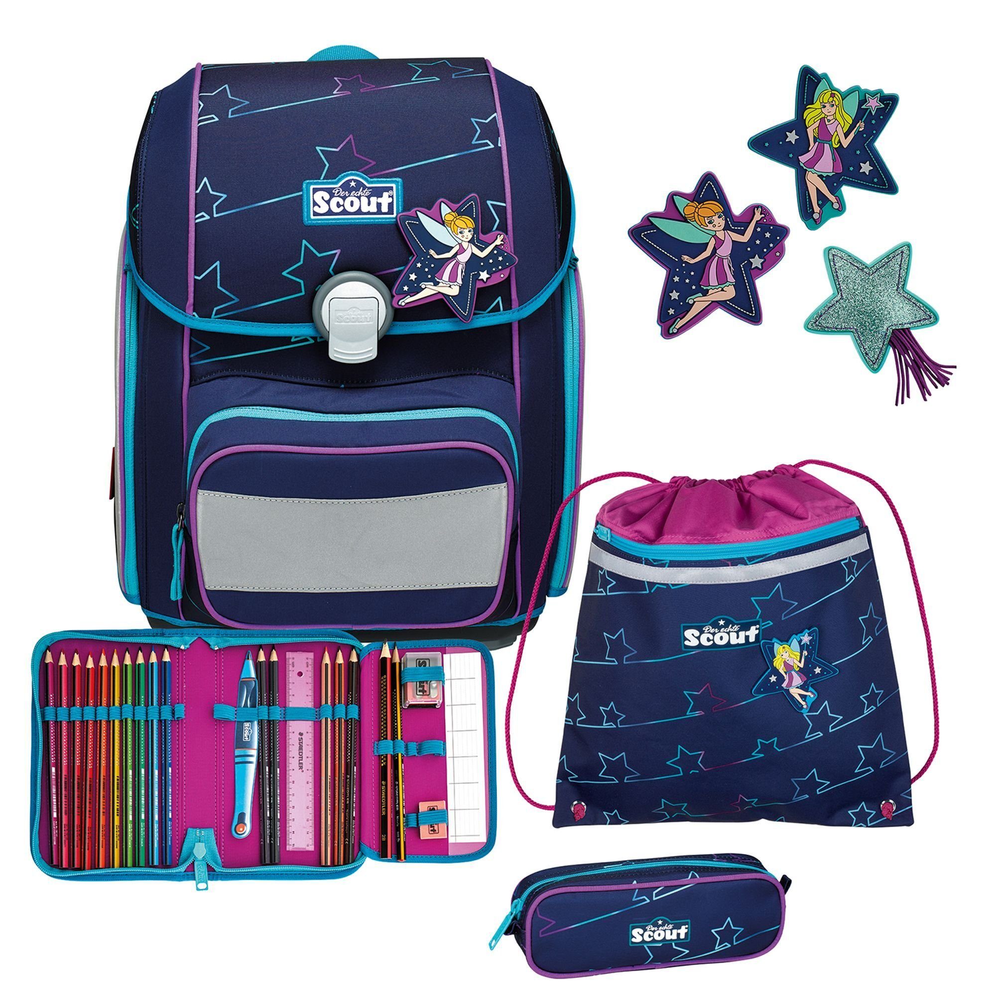 Scout Schulranzen Genius (4-tlg), Polyester