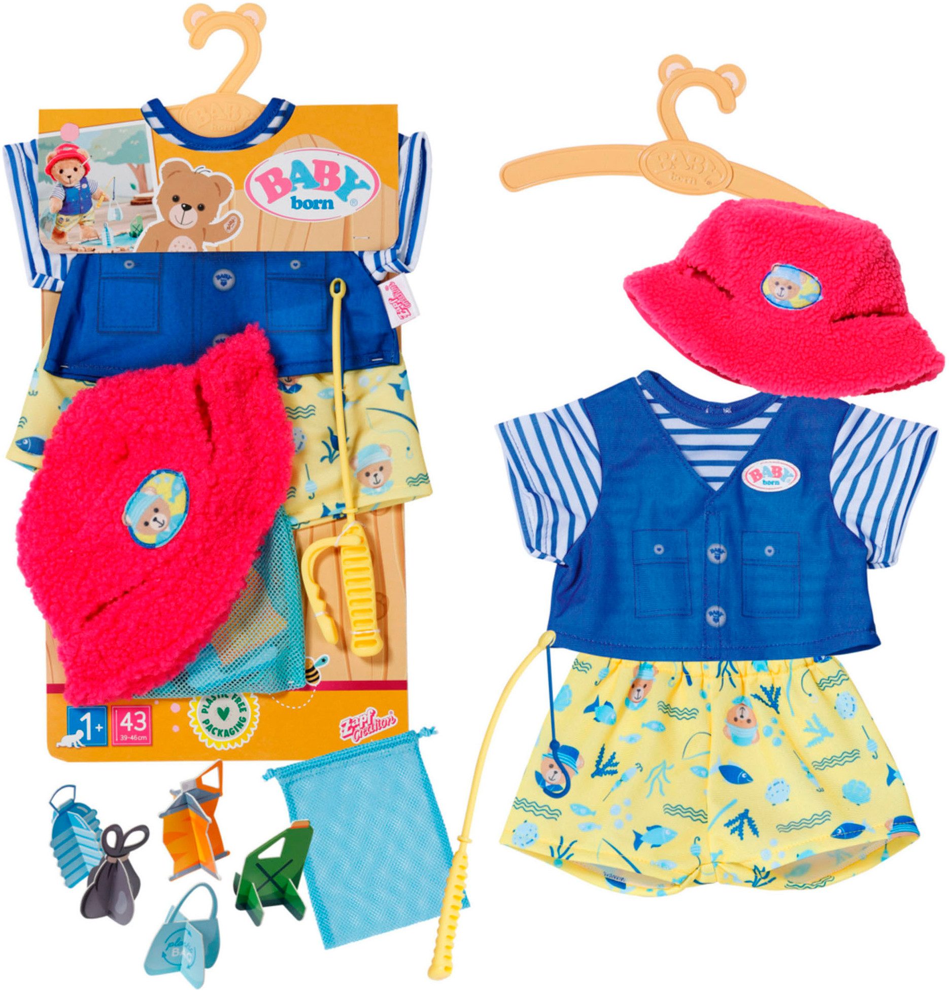 Baby Born Puppenkleidung Teddys Angler-Outfit