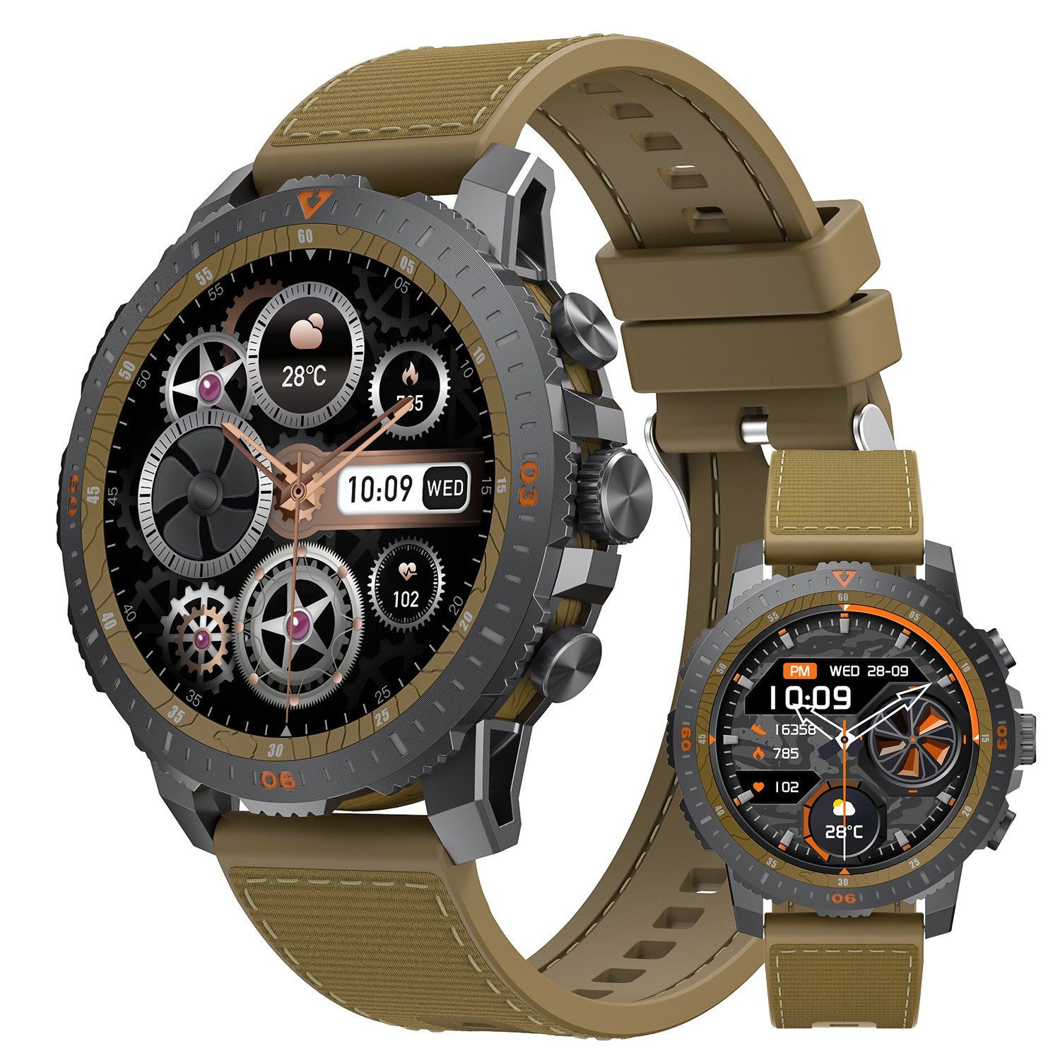 ibettertec Smartwatch, Smartwatch Herren mit Telefonfunktion