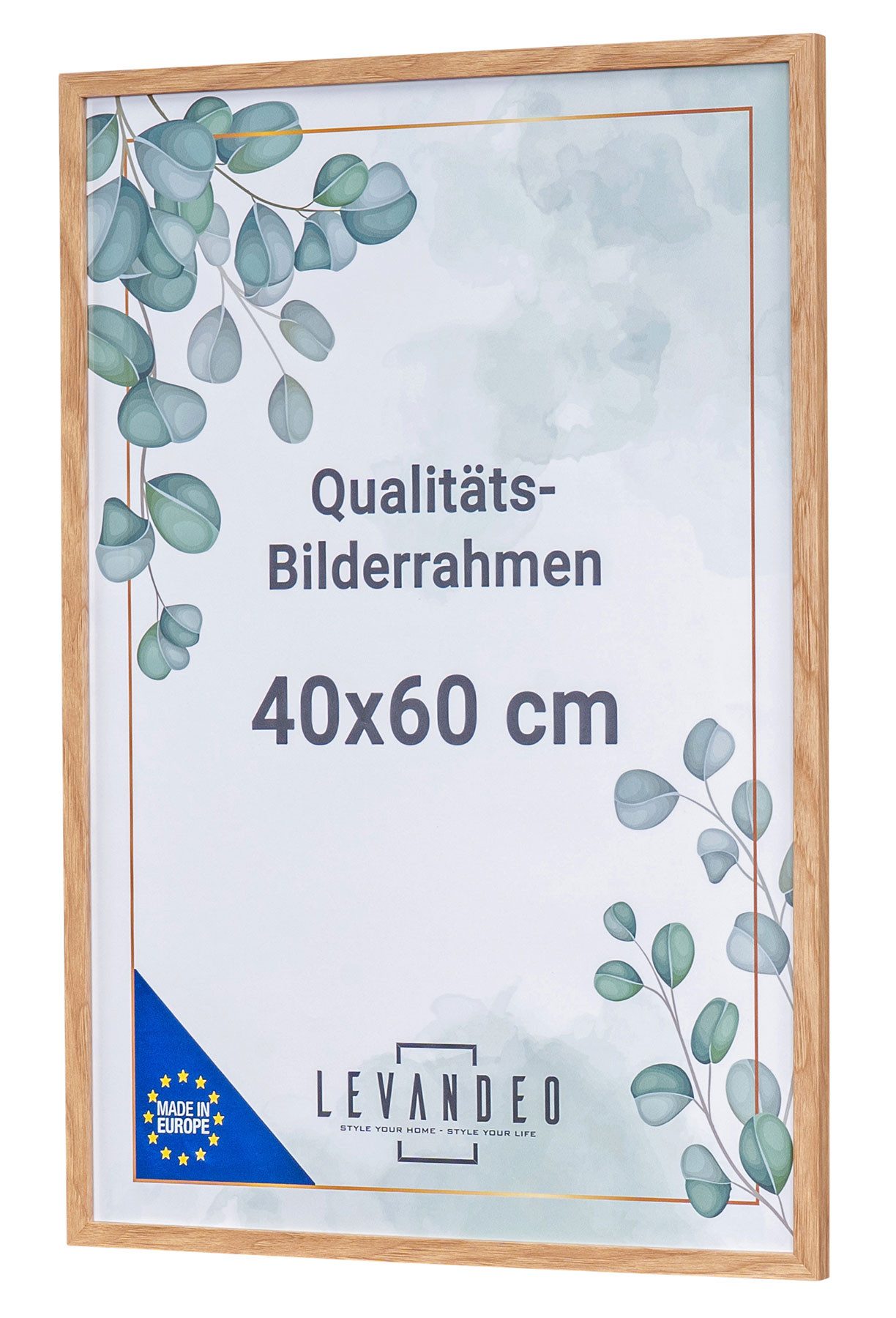 Levandeo® Bilderrahmen, Bilderrahmen Natur Eiche Optik