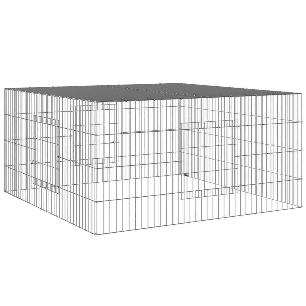 vidaXL Kleintierstall, Kaninchenkäfig 110x110x55 cm Verzinktes